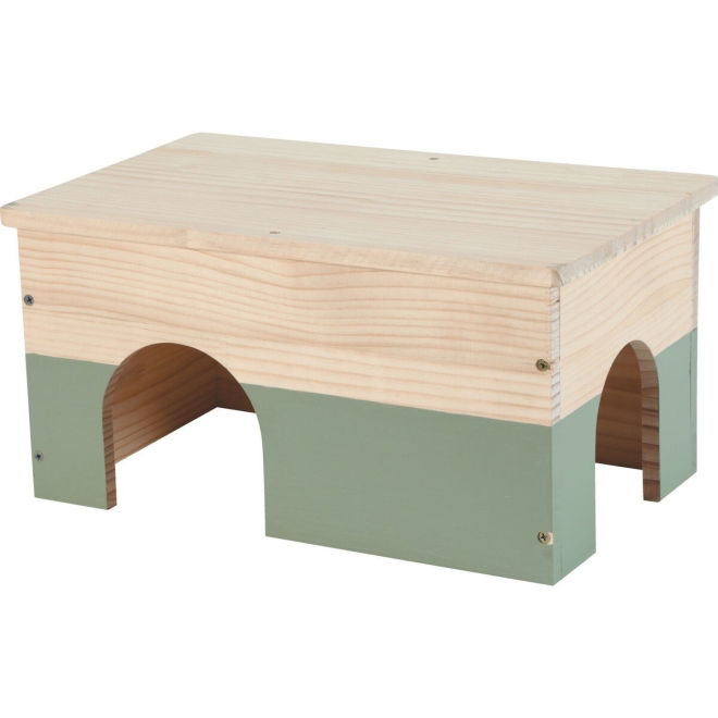 Zolux Nlife Kaninhus i Tre Grønn 40 x 25,2 x 25,2 cm