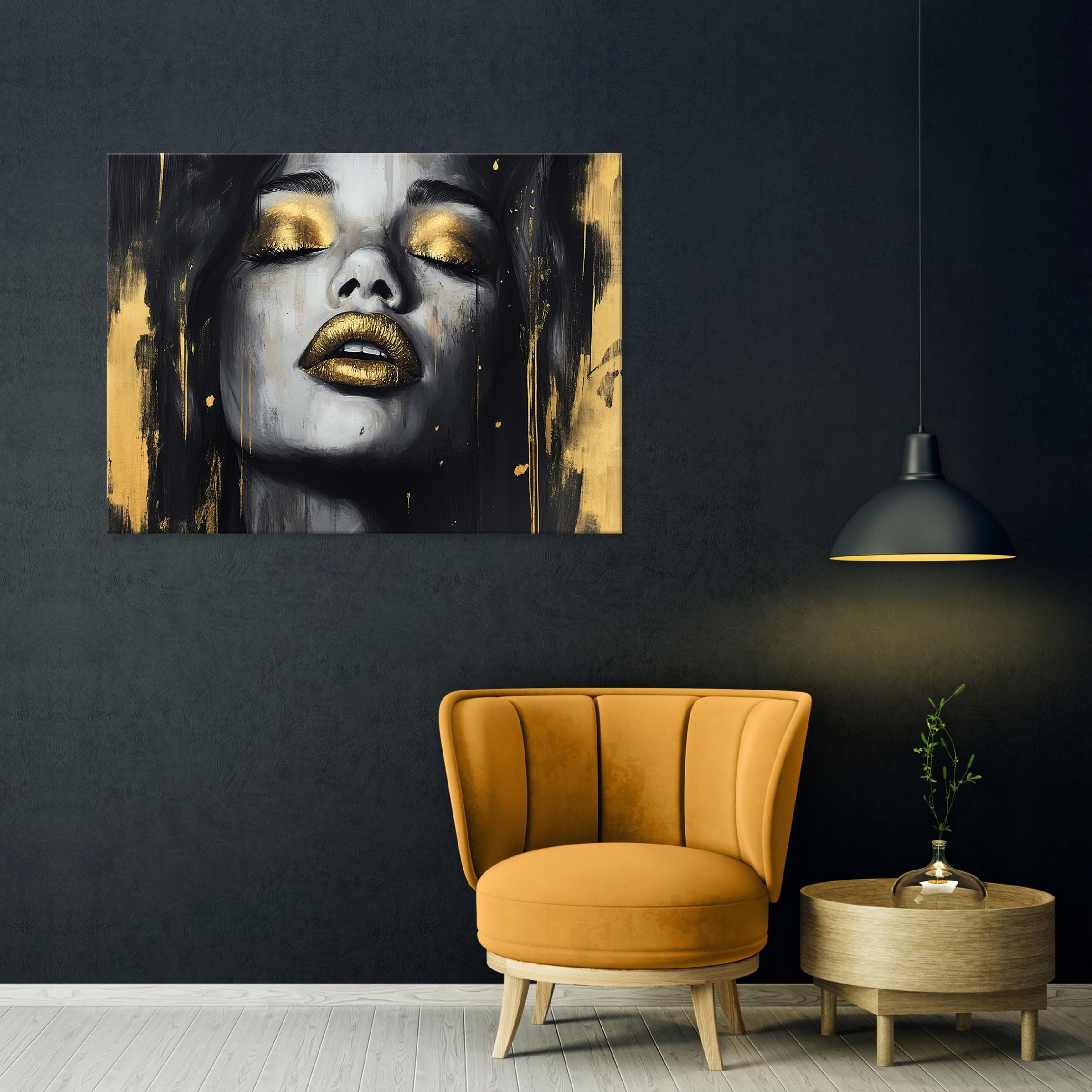 Canvas wall art glamour woman for bedroom living room kitchen 40x30