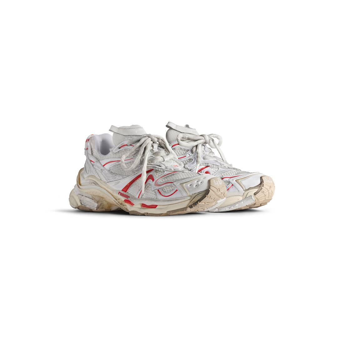 Womens Runner 2.0 Sneaker in White/beige/red