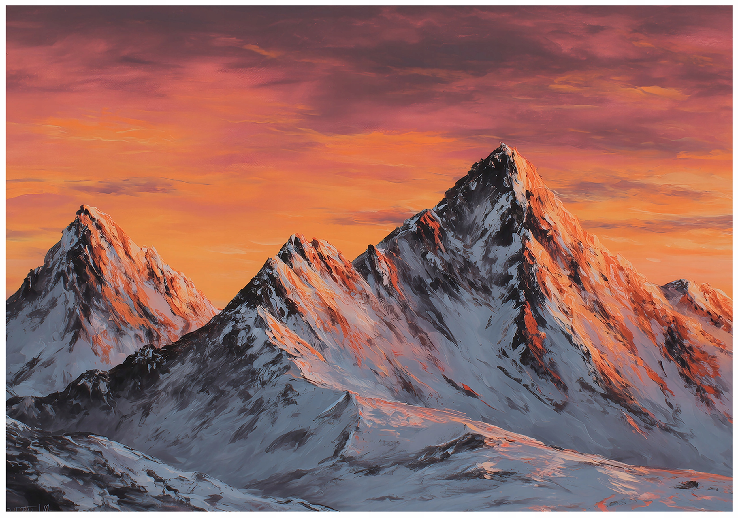 Wall mural mountains landscape nature bedroom living room wallpaper non-woven