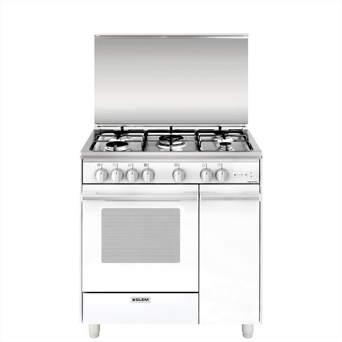 GLEM GAS - Cucina a gas UQ855VX Classe A-Bianco
