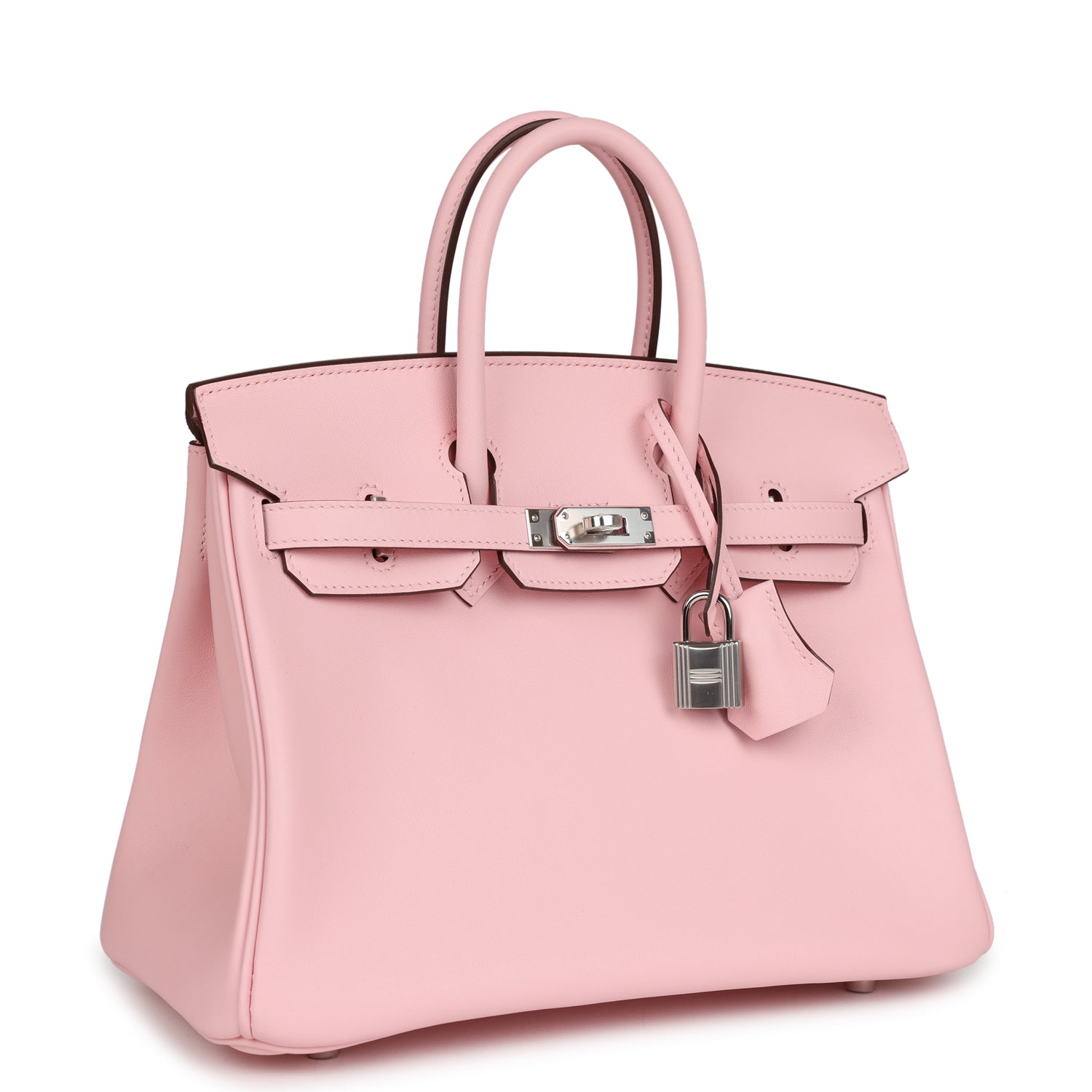 Birkin 25 Rose Sakura Swift Palladium Hardware