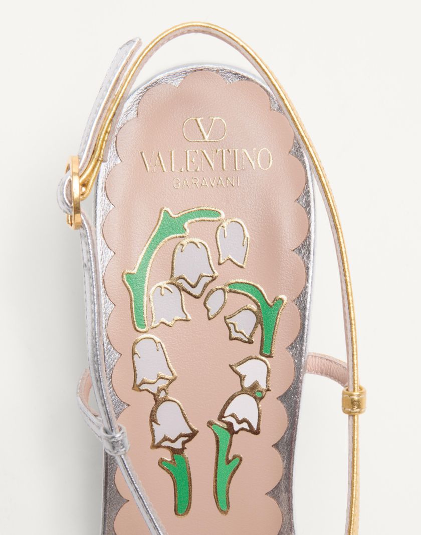 BOWOW SLINGBACK PUMPS IN LAMINATED NAPPA 45MM