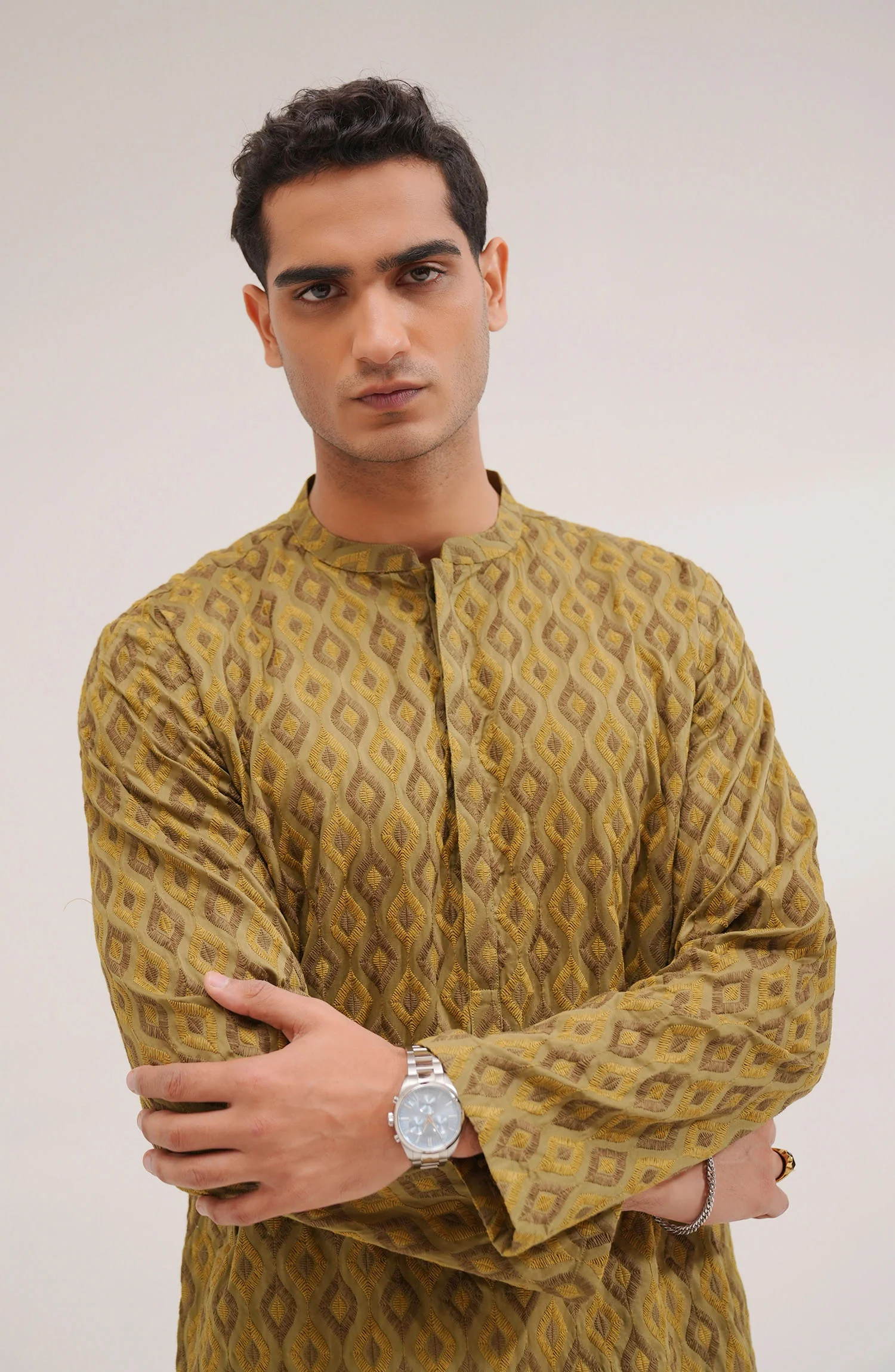 Men's Lawn Embroidered Kurta - SMK702125