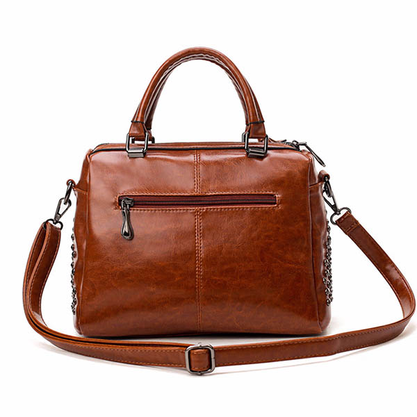 Ladies Soft Leather Fashion All-Match Messenger Bag