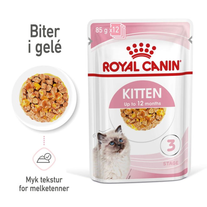 Royal Canin Kitten Jelly våtfôr til kattunge 12x85g