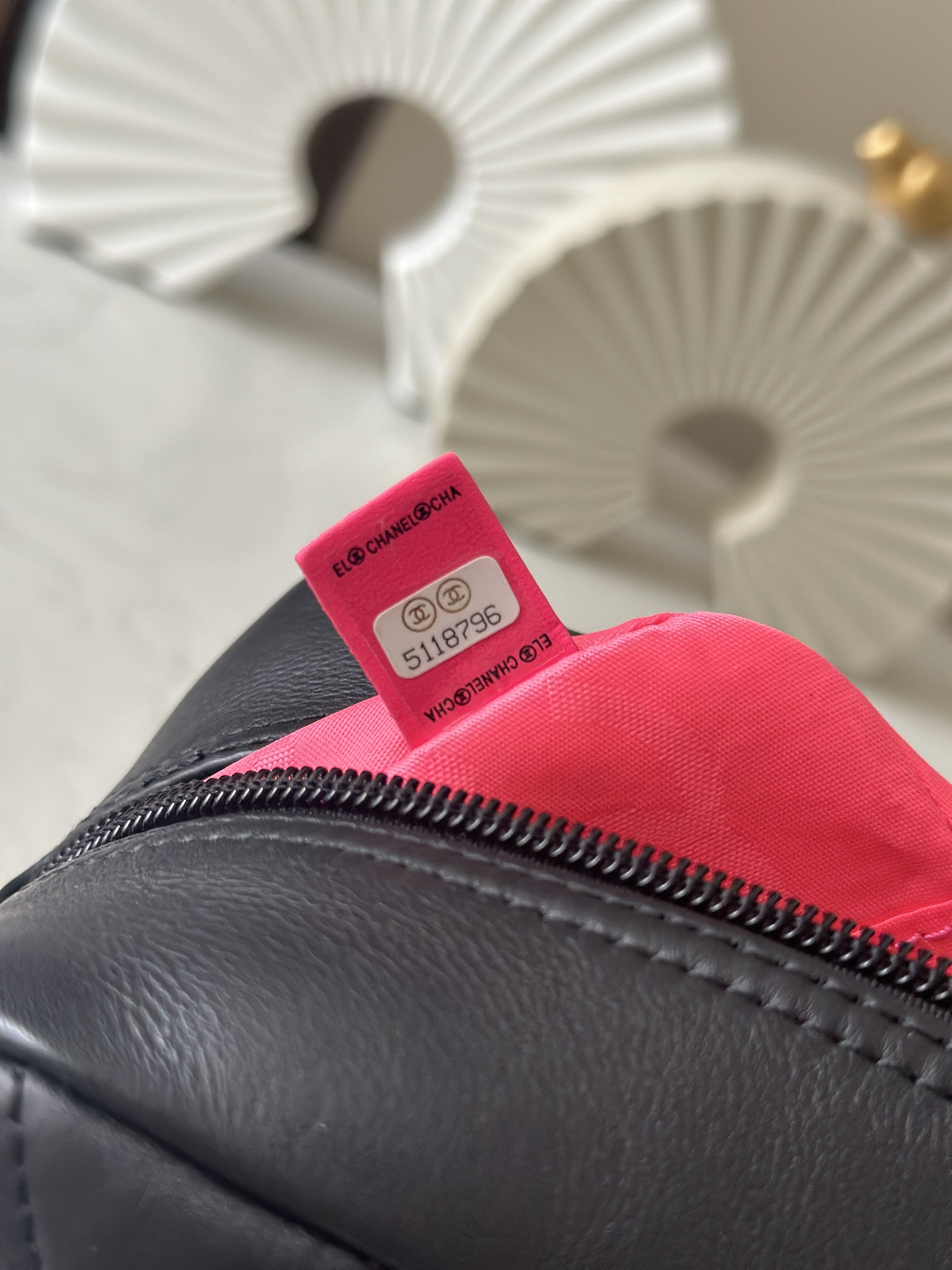 Black & White Quilted Cambon Bowling Bag with Silver Hardware - Mocuir