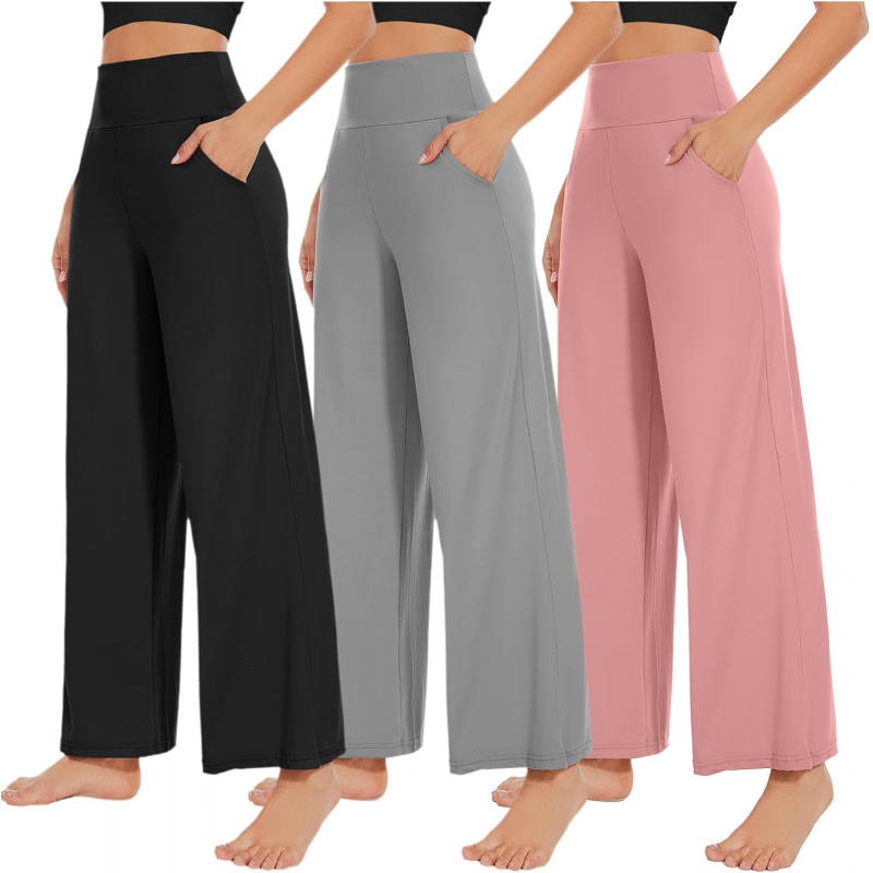 3 Pack Women's Wide Leg Pants