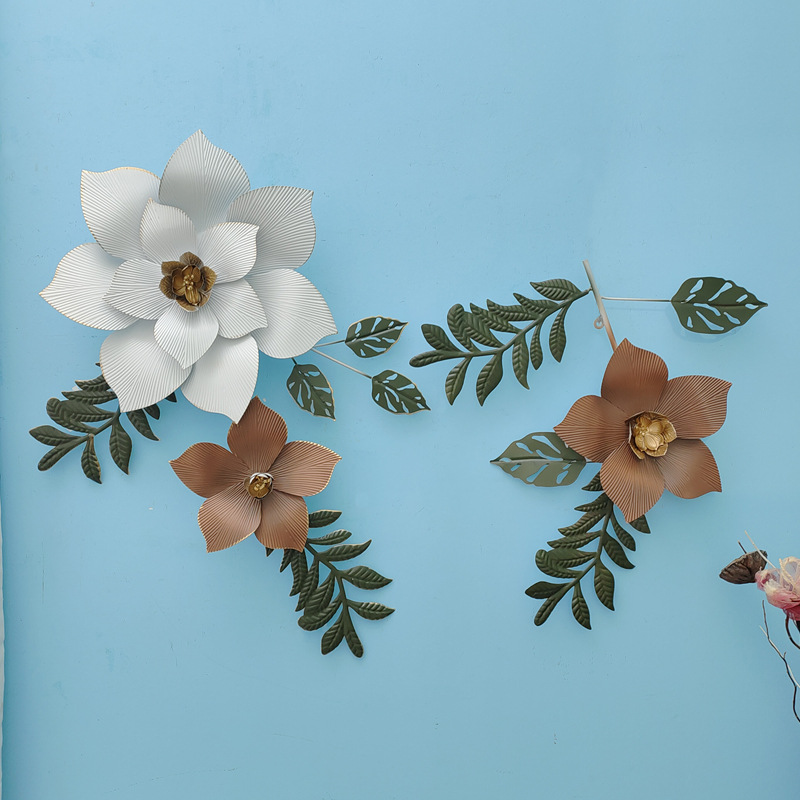 Modern simple wrought iron wall decoration living room sofa background wall pendant homestay decoration