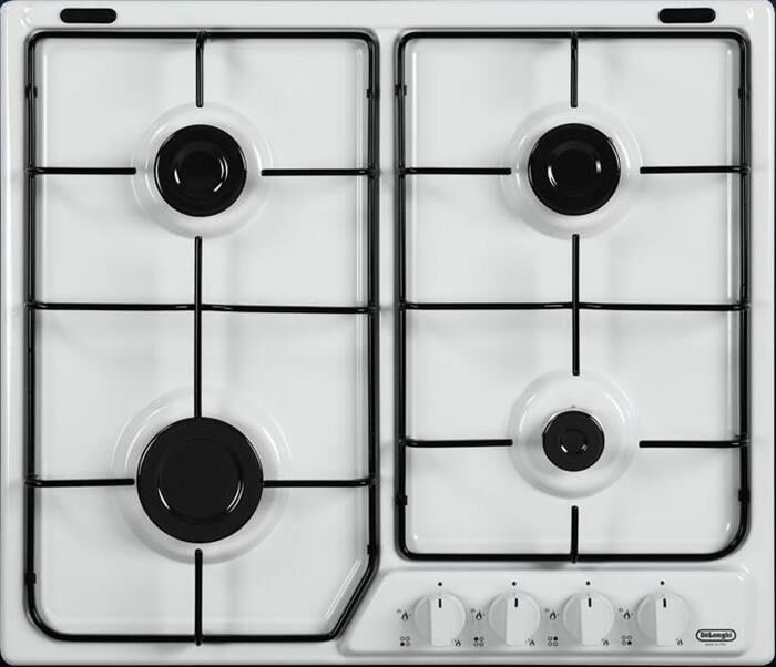 DE LONGHI - Piano cottura a gas YBF 46 ASV 4 fuochi 58cm-Bianco