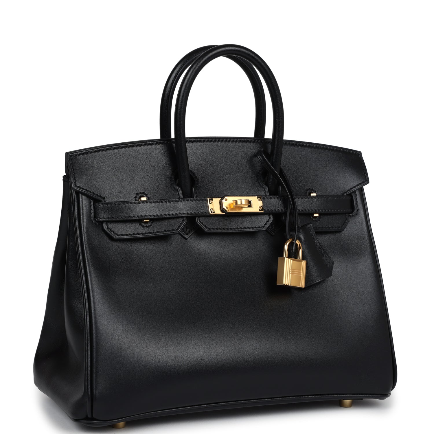 Birkin 25 Black Box Gold Hardware