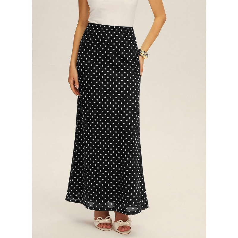 Women's Long Mesh Skirts Elastic