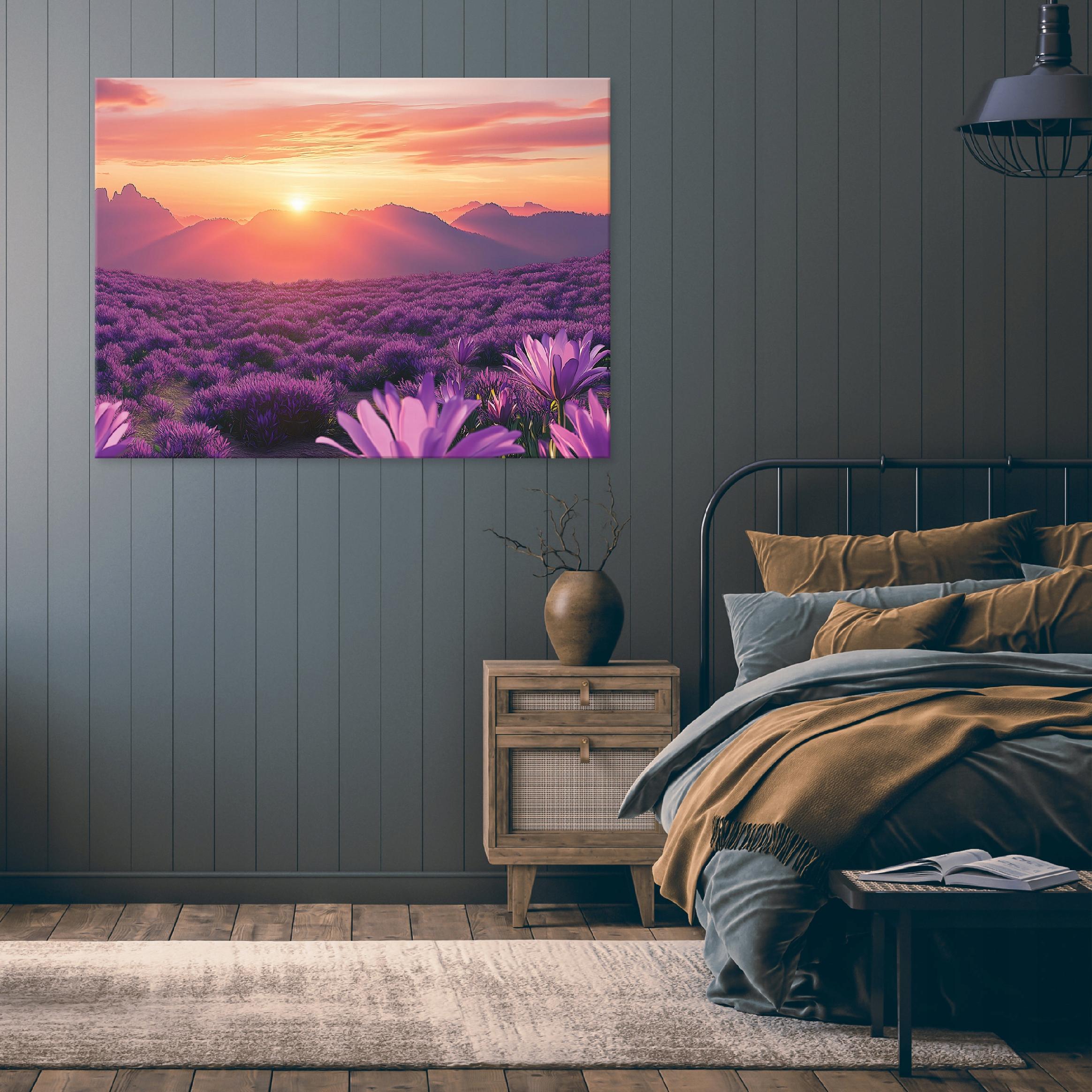 Painting for the bedroom, living room, or kitchen; mountain and nature scenes on canvas; wall art; 40x30