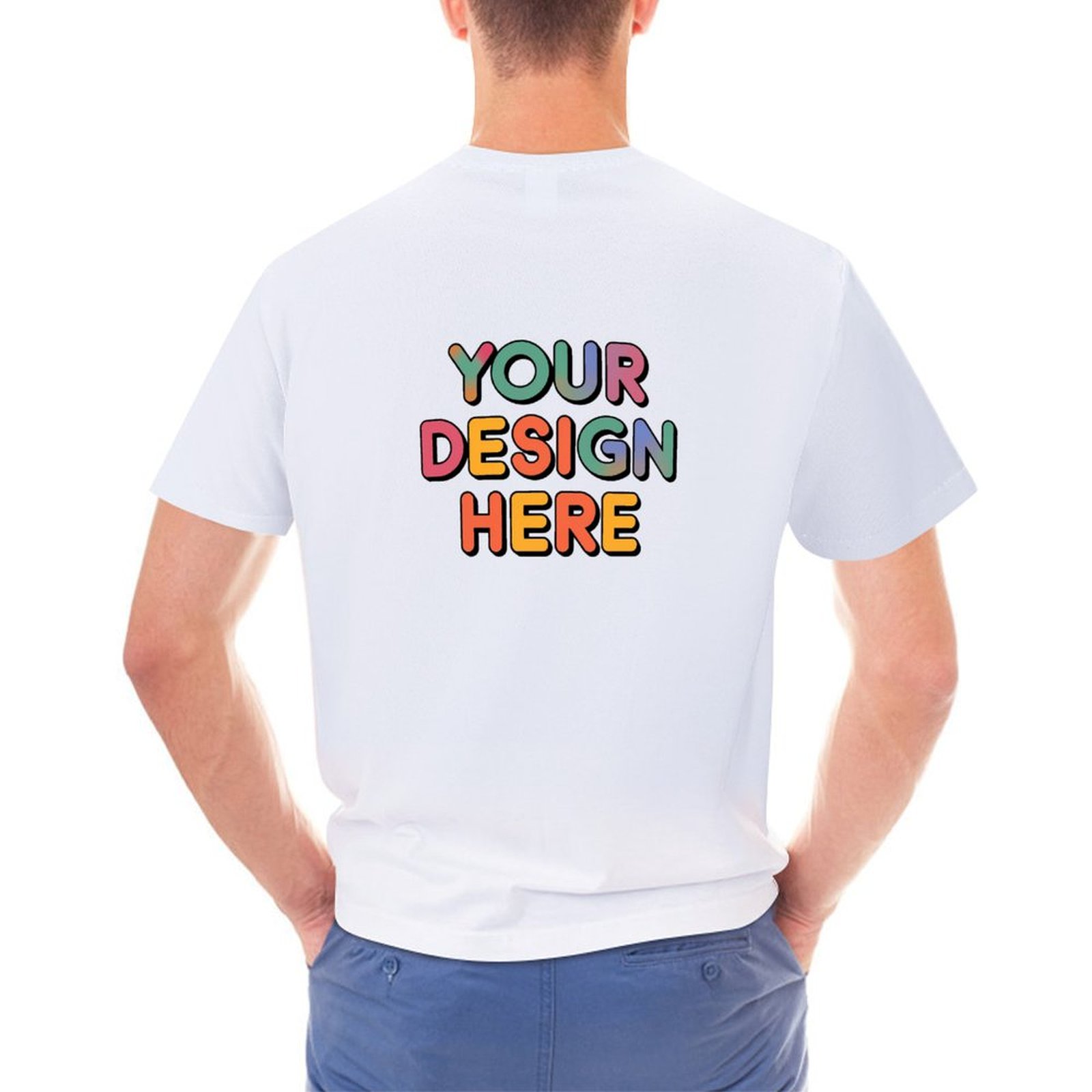 Customized Men’s T-Shirt Back Print in Pure Cotton