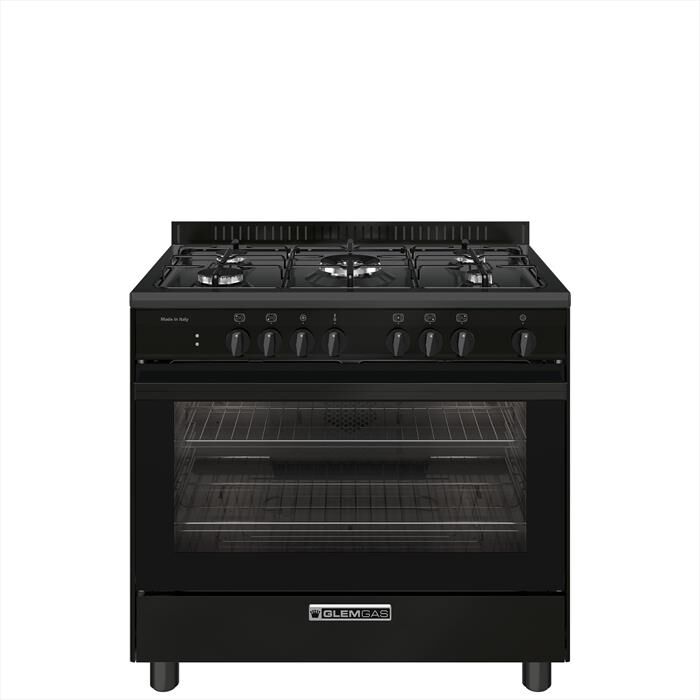 GLEM GAS - Cucina SA965MBK Classe A-Nero Carbone