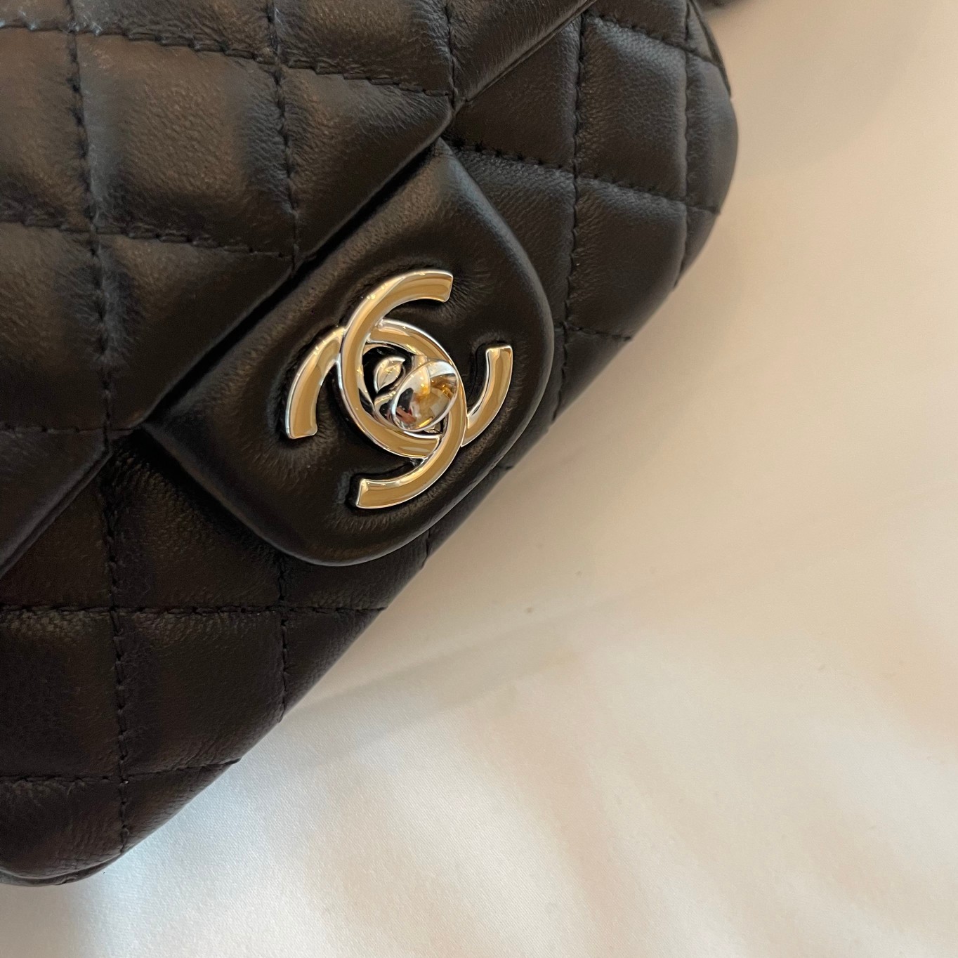 Black Quilted Lambskin Classic Flap Backpack with Silver-Tone Hardware - Mocuir