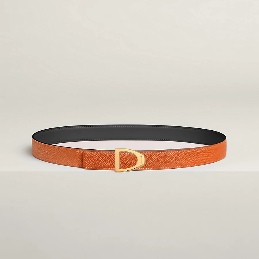Cavaliere belt buckle & Reversible leather strap 24 mm