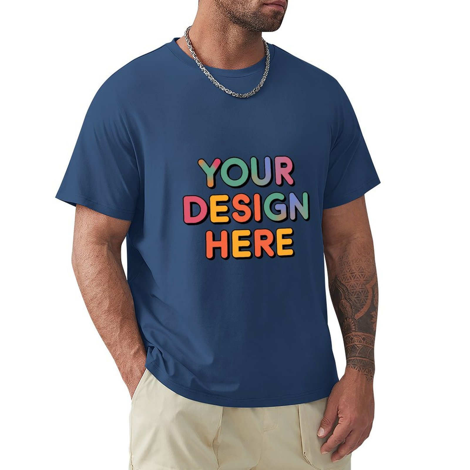 Personalized Custom Men’s Exquisite Craftsmanship 150g Front Print Tee