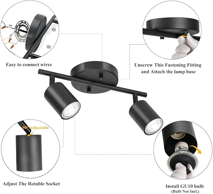 SPOTLUMINARA LED 2 Light Track Lighting Kit