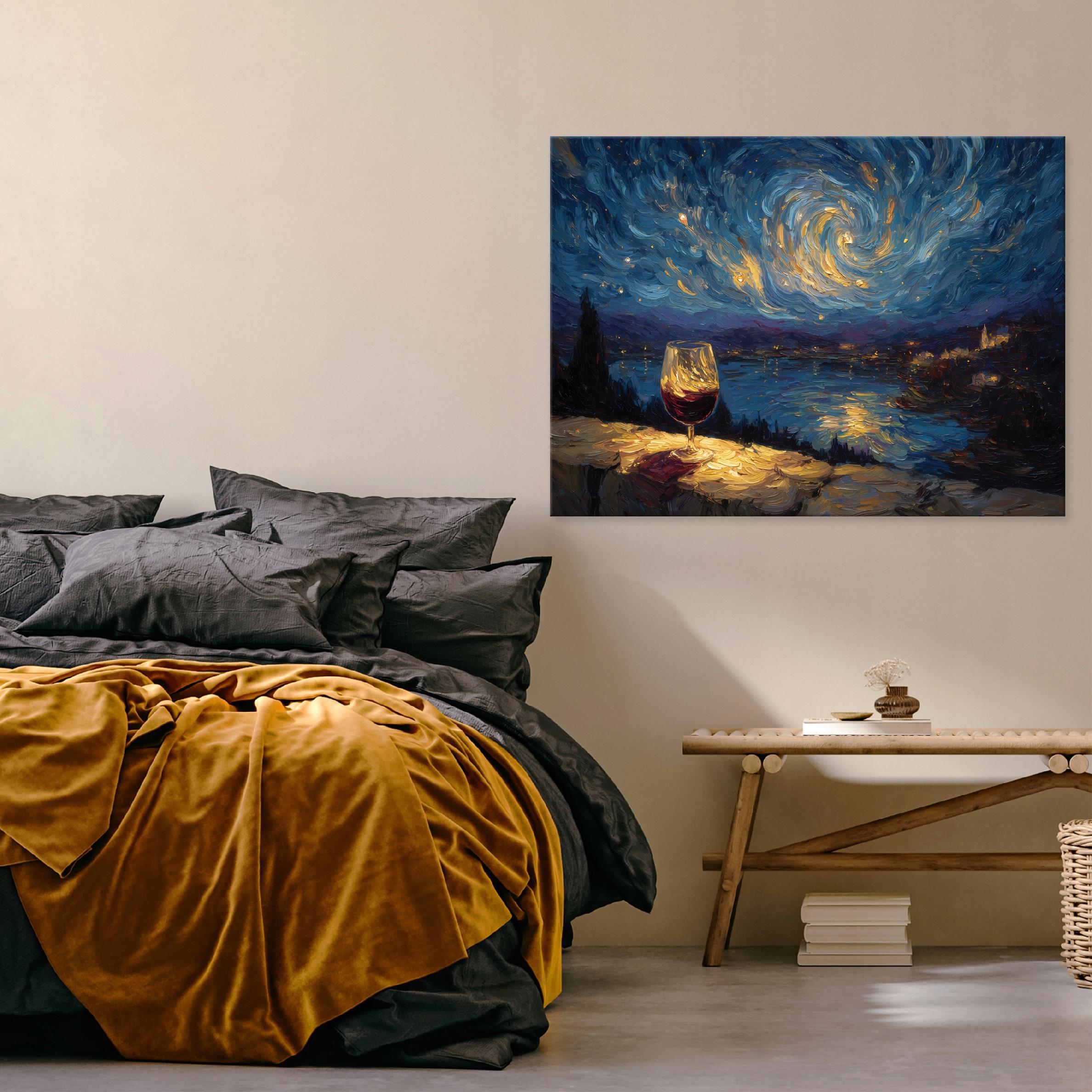 Abstract landscape painting for the bedroom or living room on canvas, 60x40