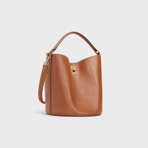 BUCKET 16 BAG IN SMOOTH CALFSKIN TAN