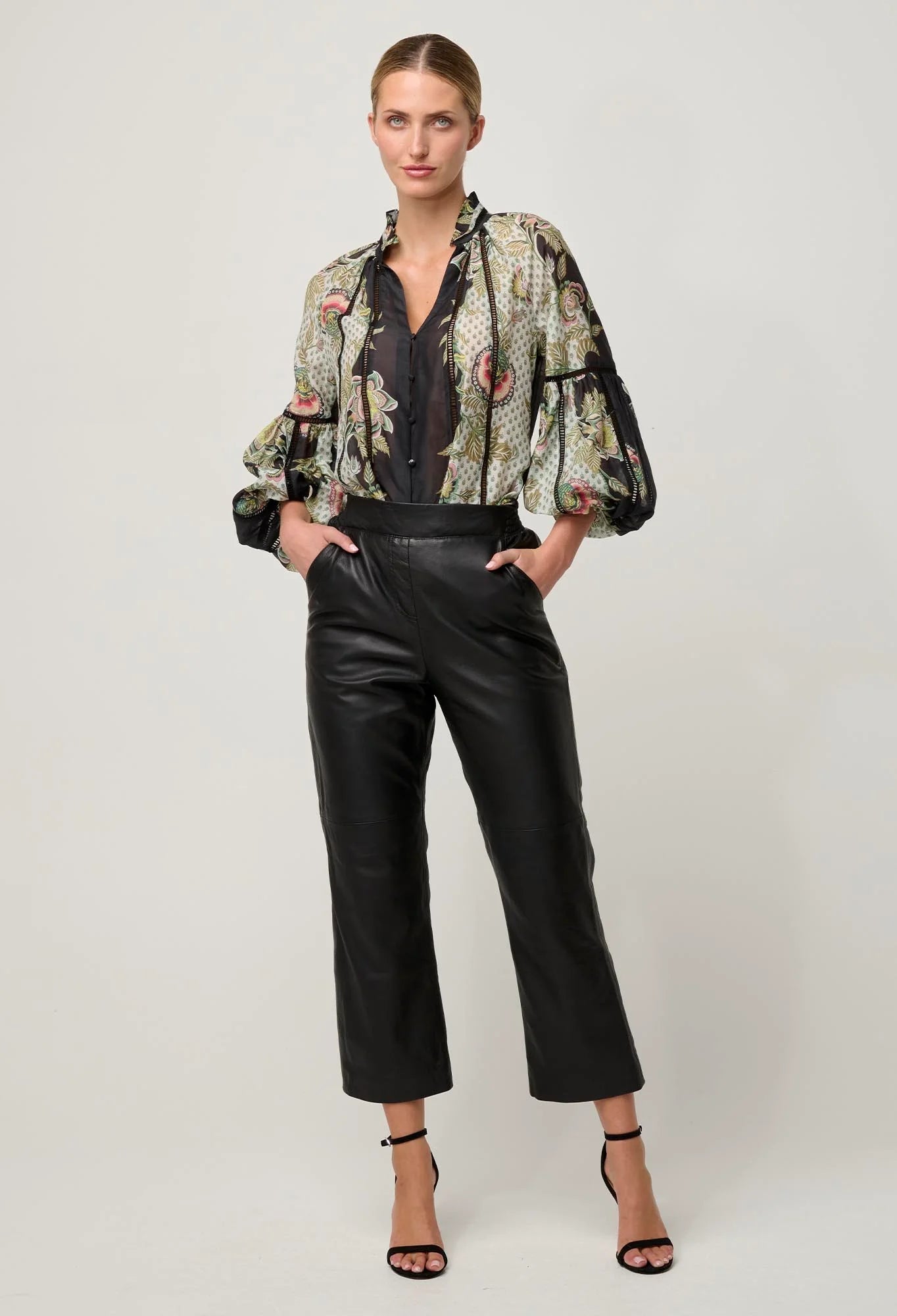 Romantic Ruffle V-Neck Blouse‌
