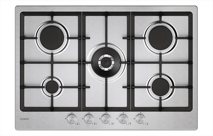 CANDY - Piano cottura gas CHG74WTX 74,5 cm-Acciaio inox