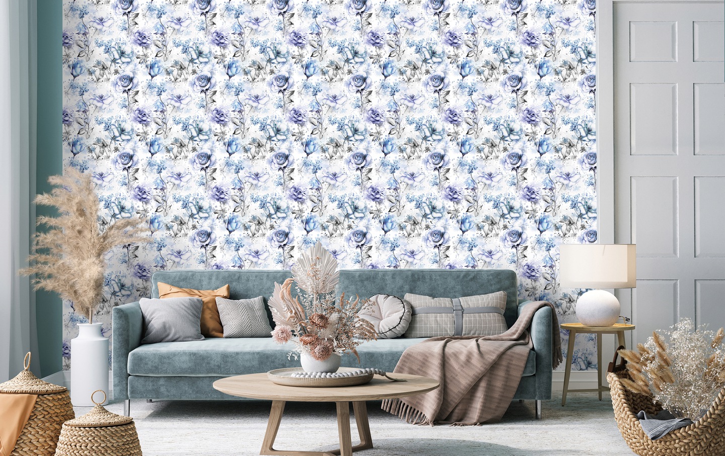Peony flowers wallpaper, 3D wallpaper, non-woven wallpaper