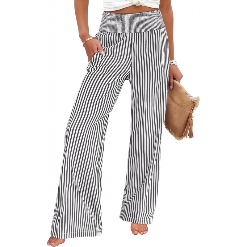 Women's Palazzo Pants, Striped & Gingham