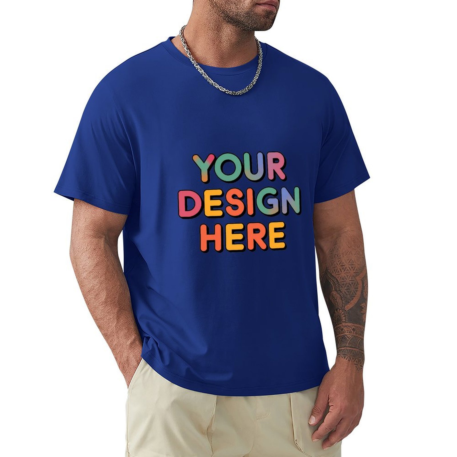 Personalized Custom Men’s Exquisite Craftsmanship 150g Front Print Tee