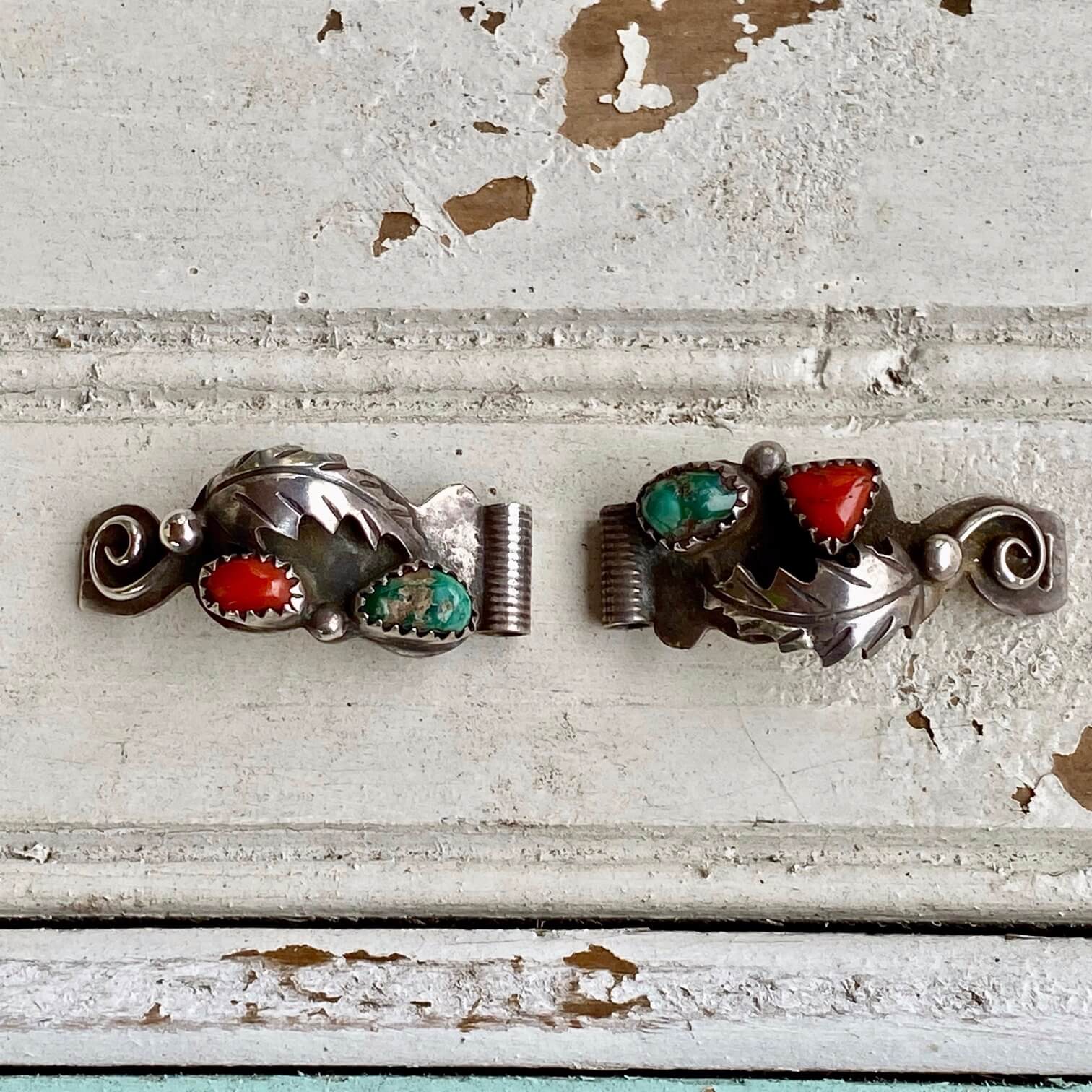 Vintage 925 Silver Turquoise Watch Band Plates James Mason