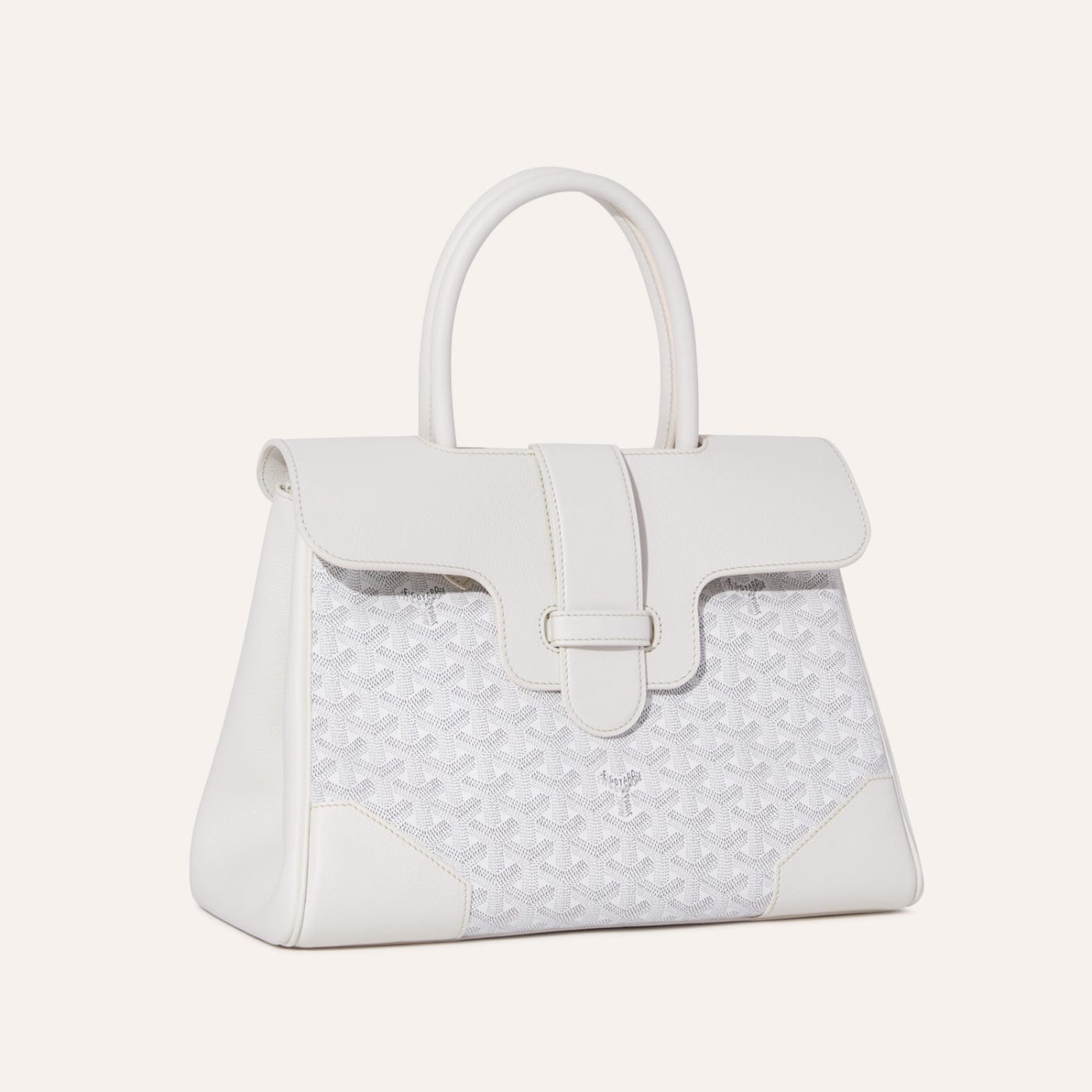 Saigon Tote White Goyardine Canvas Palladium Hardware