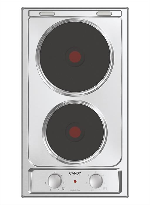 CANDY - Piano cottura elettrico CE32XK 28,8 cm-Acciaio inox