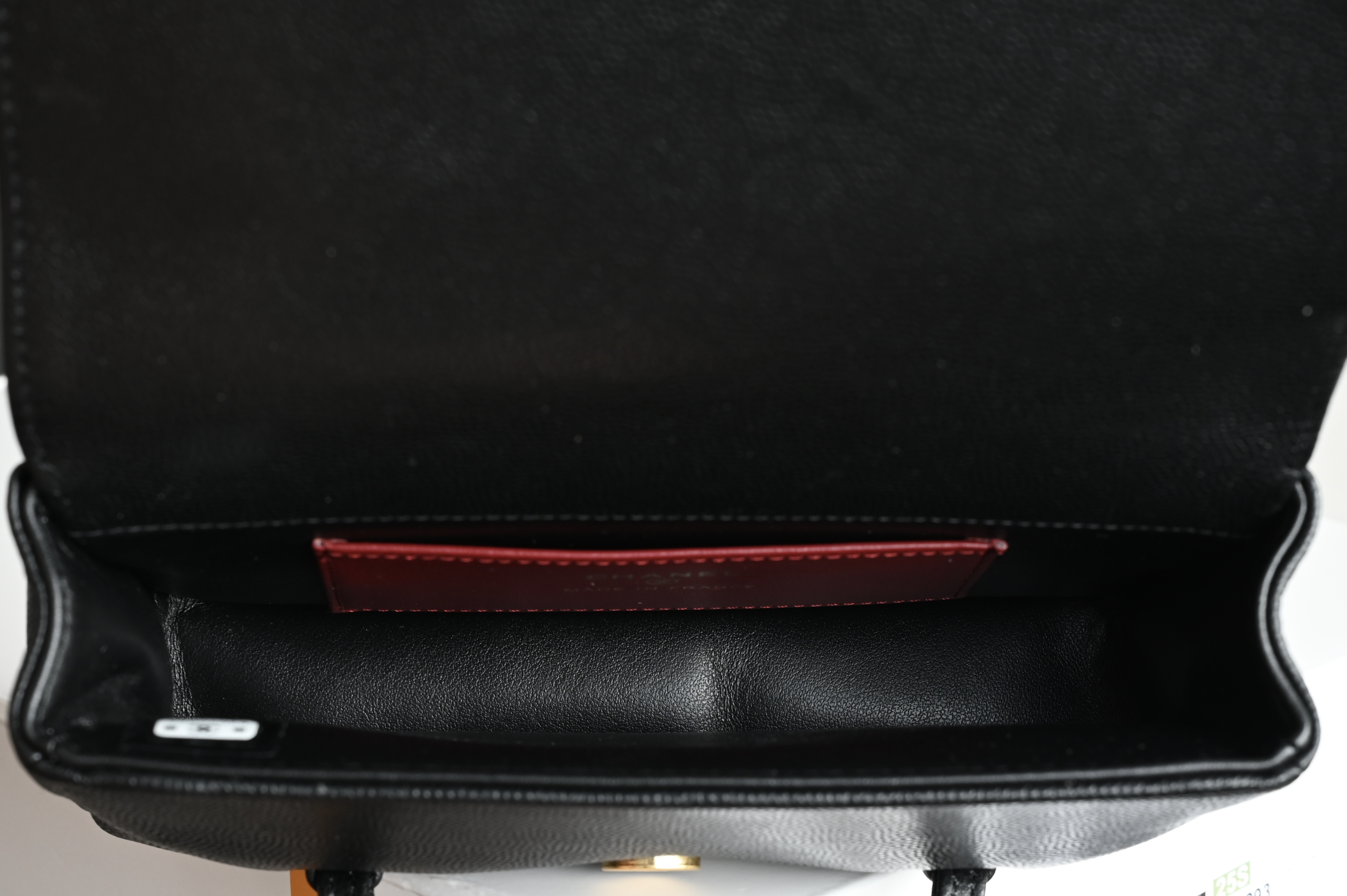 26S Preppy Coco Mini Flap Bag in Black Grained Shiny Calfskin with Gold-Tone Hardware - Mocuir