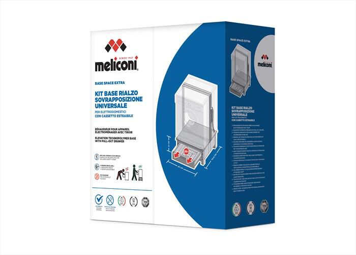 MELICONI - BASE SPACE EXTRA-Struttura bianca, ripiano grig