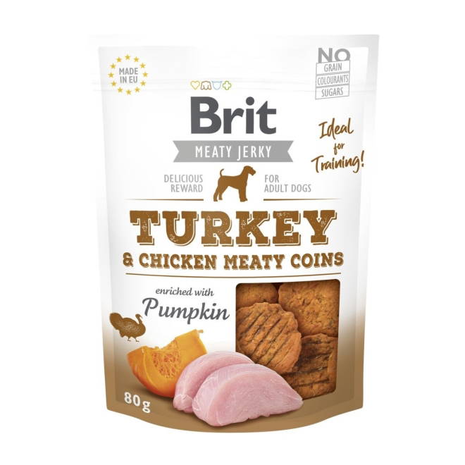 Brit Care Meaty Jerky Coins Turkey