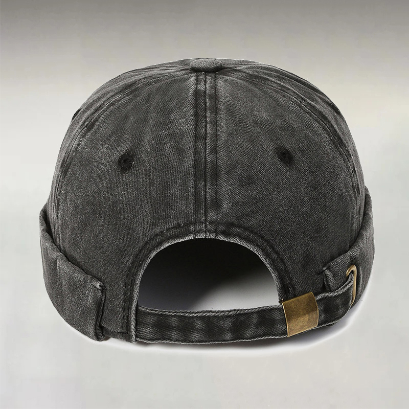 Men's Vintage Washed Denim Outdoor Round Hat
