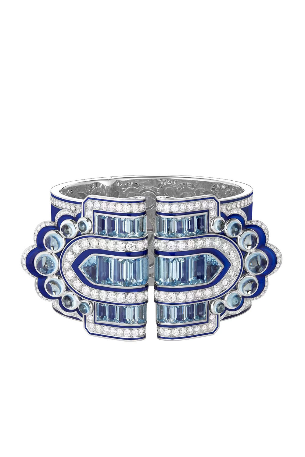 Double-loop wide bracelet