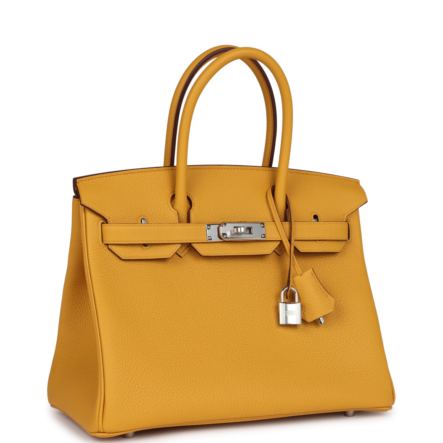 Birkin 30 Jaune Ambre Togo Palladium Hardware