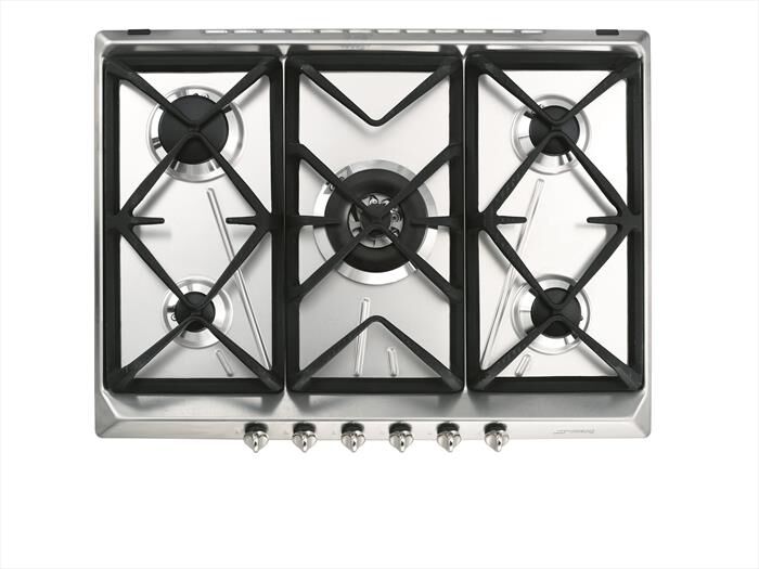 SMEG - Piano cottura a gas SRV576GH5 5 fuochi 68,5cm-Inox