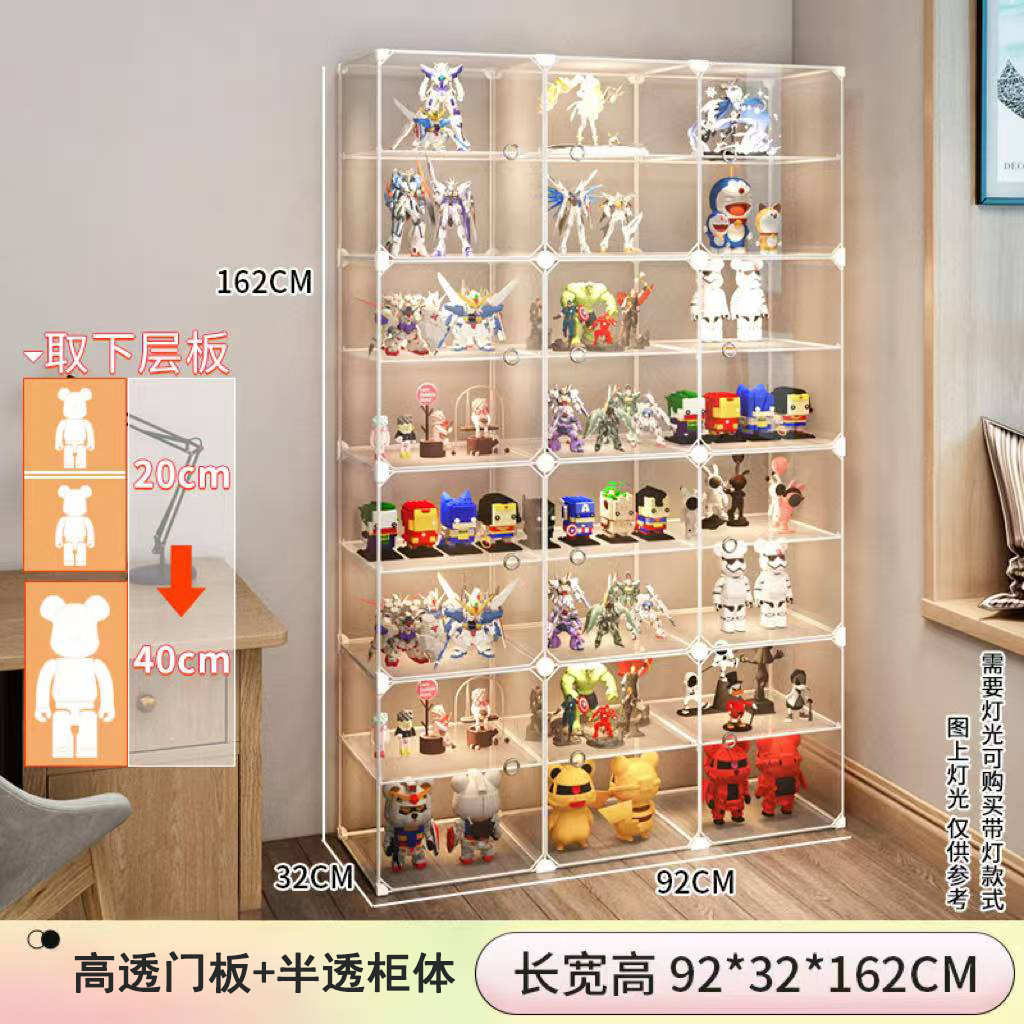 Customized Hand-Made Display Cabinet Building Block Storage Box Household Transparent Children's Toys Dust-Proof Model Display Shelf