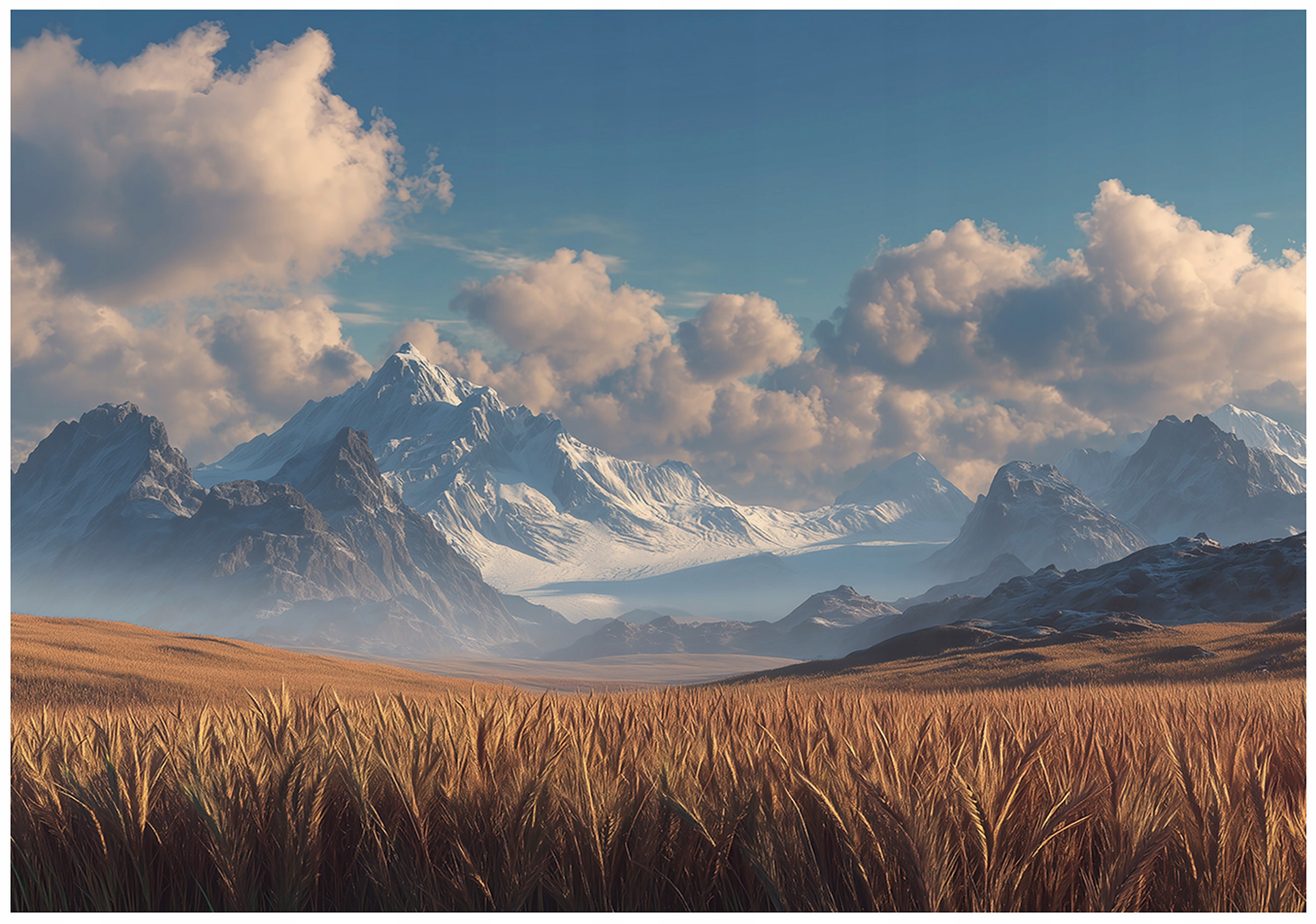 Wall mural mountains landscape nature bedroom living room wallpaper non-woven