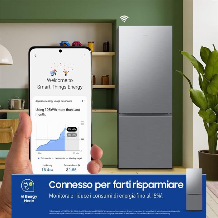 SAMSUNG - Frigorifero combinato RB53DG703DS9EF ClasseD 538lt-METAL INOX
