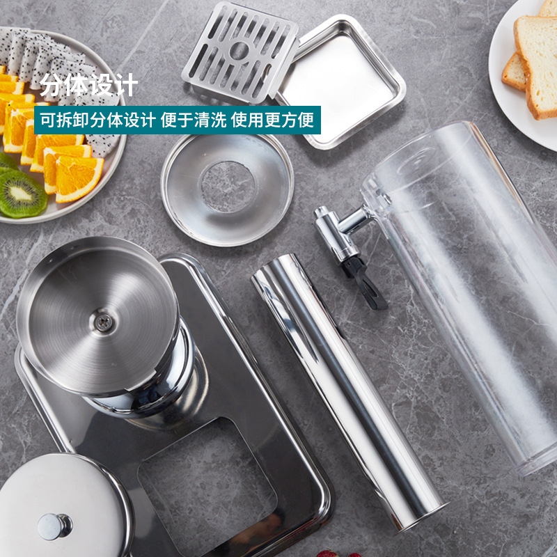 Stainless steel buffet juice tripod commercial hotel cold beverage machine with faucet single head double head transparent juice bucket
