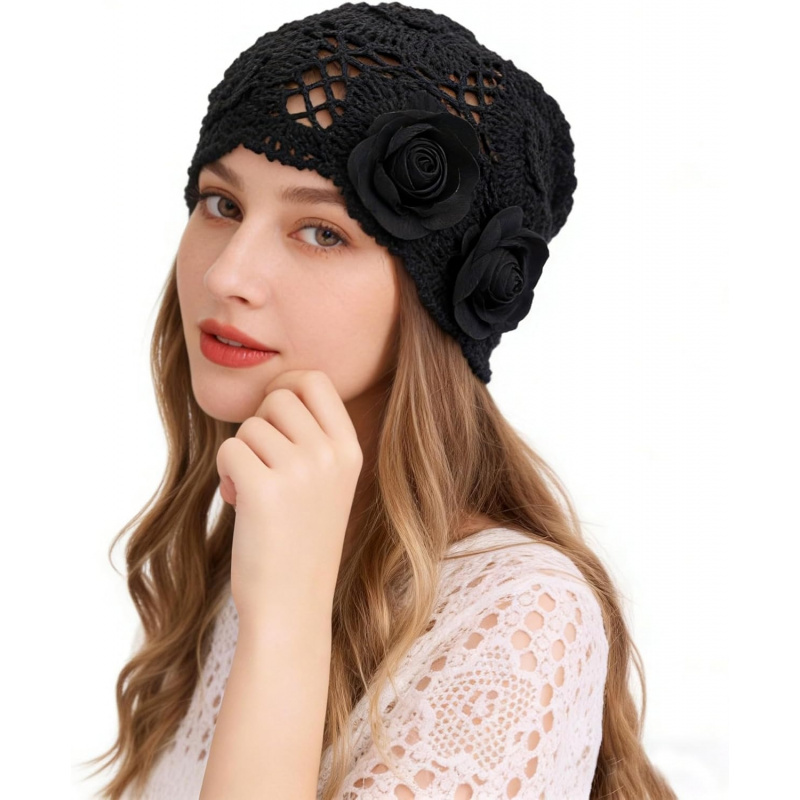 Women's Cotton Crochet Slouchy Beanie Hat
