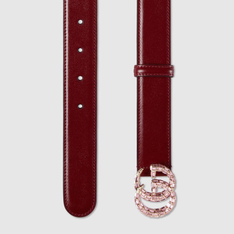 GG Marmont thin belt with crystals