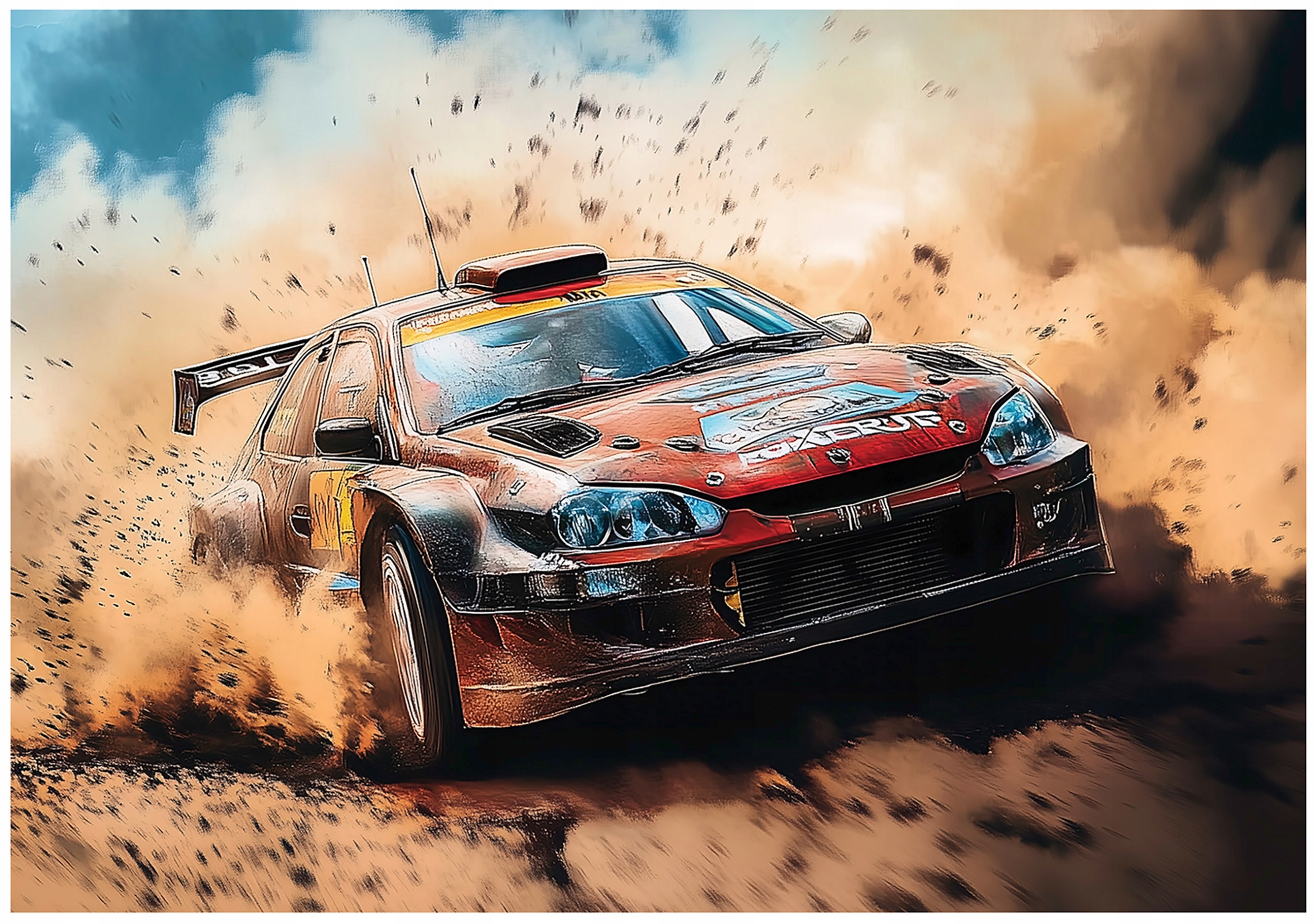 Wall mural for boys, car, non-woven wallpaper,