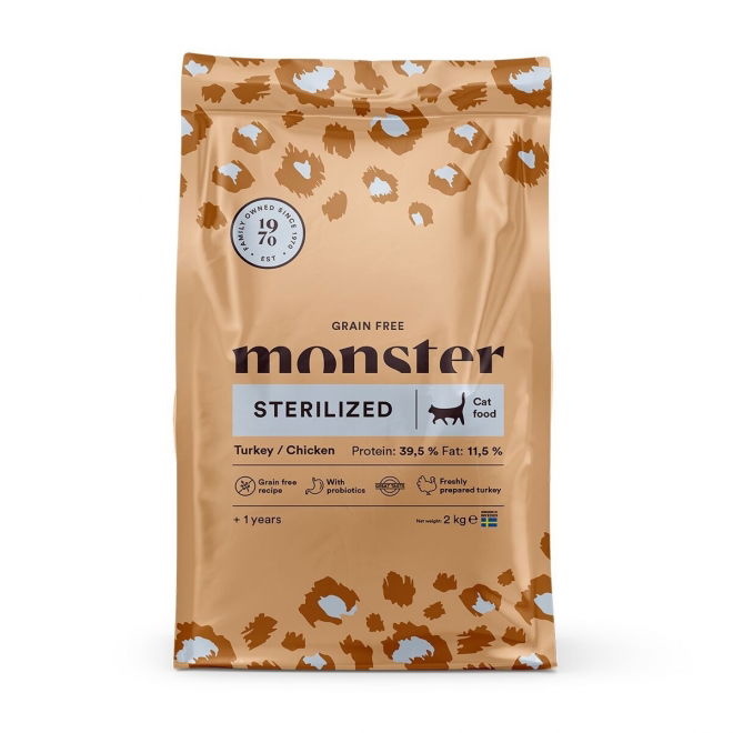 Monster Cat Adult Grain Free Sterilized Turkey & Chicken