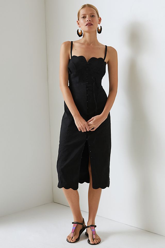 Sweetheart Midi Dress BLACK