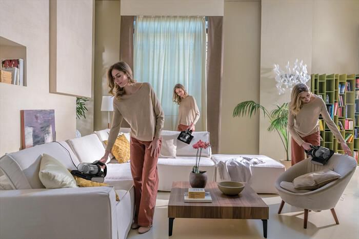 HOOVER - Aspirapolvere senza filo HMC520UV 011-Nero, Metallico